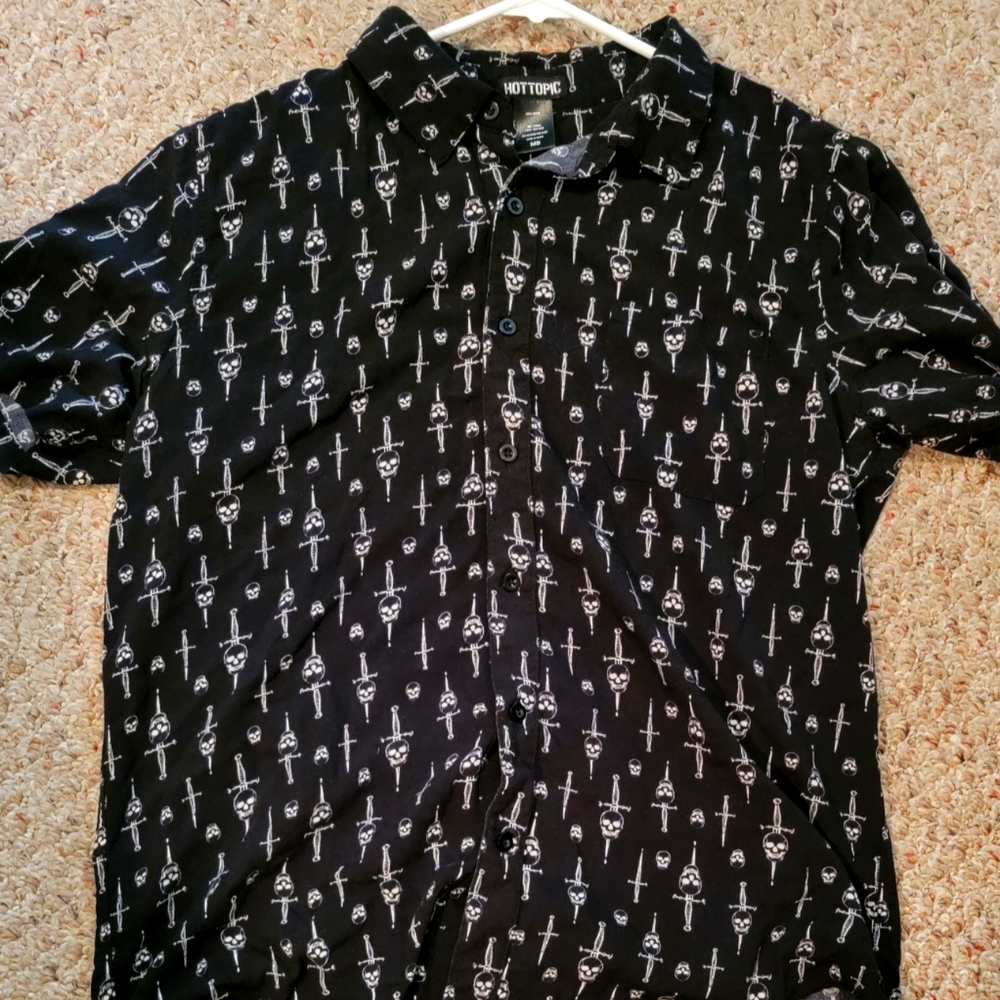 HT Skulls and Daggers Button Down